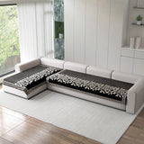Anti-Slip Floral Velvet Sofa Cover For L3+2 Seater Sofa