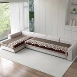 Anti-Slip Floral Velvet Sofa Cover For L3+2 Seater Sofa
