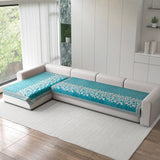 Anti-Slip Floral Velvet Sofa Cover For L3+2 Seater Sofa