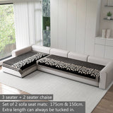 Anti-Slip Floral Velvet Sofa Cover For L3+2 Seater Sofa
