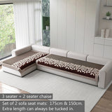 Anti-Slip Floral Velvet Sofa Cover For L3+2 Seater Sofa