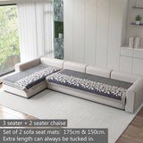 Anti-Slip Floral Velvet Sofa Cover For L3+2 Seater Sofa