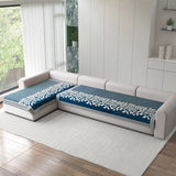 Anti-Slip Floral Velvet Sofa Cover For L3+2 Seater Sofa