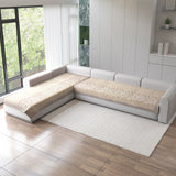 Anti-Slip Floral Velvet Sofa Cover For L3+3 Seater Sofa