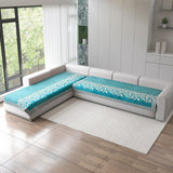 Anti-Slip Floral Velvet Sofa Cover For L3+3 Seater Sofa