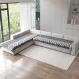 Anti-Slip Floral Velvet Sofa Cover For L3+3 Seater Sofa