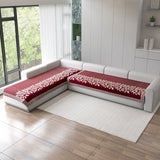 Anti-Slip Floral Velvet Sofa Cover For L3+3 Seater Sofa