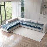 Anti-Slip Floral Velvet Sofa Cover For L3+3 Seater Sofa