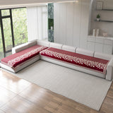 Anti-Slip Floral Velvet Sofa Cover For L4+3 Seater Sofa