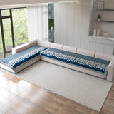 Anti-Slip Floral Velvet Sofa Cover For L4+3 Seater Sofa