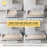 Anti-Slip Floral Velvet Sofa Cover For L4+3 Seater Sofa