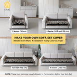 Anti-Slip Floral Velvet Sofa Cover for 2 Seater Sofa