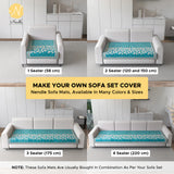 Anti-Slip Floral Velvet Sofa Cover for 2 Seater Sofa