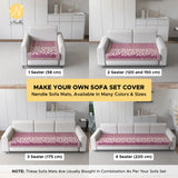 Anti-Slip Floral Velvet Sofa Cover for 2 Seater Sofa