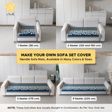 Anti-Slip Floral Velvet Sofa Cover For L3+2 Seater Sofa