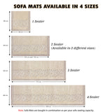 Anti-Slip Floral Velvet Sofa Cover for 2 Seater Sofa