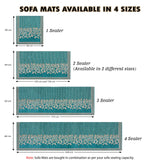 Anti-Slip Floral Velvet Sofa Cover for 2 Seater Sofa