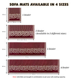 Anti-Slip Floral Velvet Sofa Cover for 2 Seater Sofa