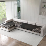 Premium Velvet L-Shape 3+2 Sofa Mat Cover (Protector)