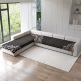 Premium Velvet L-Shape 3+3 Sofa Mat Cover (Protector)