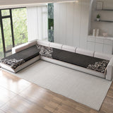 Premium Velvet L-Shape 4+3 Sofa Mat Cover (Protector)