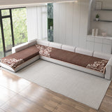Premium Velvet L-Shape 4+3 Sofa Mat Cover (Protector)