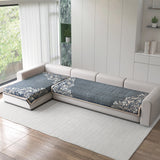 Premium Velvet L-Shape 3+2 Sofa Mat Cover (Protector)