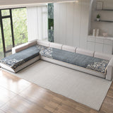 Premium Velvet L-Shape 4+3 Sofa Mat Cover (Protector)