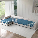 Premium Velvet L-Shape 3+2 Sofa Mat Cover (Protector)