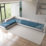 Premium Velvet L-Shape 4+3 Sofa Mat Cover (Protector)