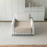 Holland Quilted Soft Velvet Sofa Seat Cover Mat For 1 Seater with Decorative Handcrafted Tassel