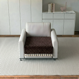 Holland Quilted Soft Velvet Sofa Seat Cover Mat For 1 Seater with Decorative Handcrafted Tassel