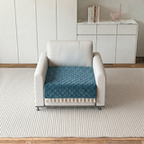 Holland Quilted Soft Velvet Sofa Seat Cover Mat For 1 Seater with Decorative Handcrafted Tassel