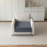 Holland Quilted Soft Velvet Sofa Seat Cover Mat For 1 Seater with Decorative Handcrafted Tassel
