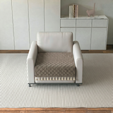 Holland Quilted Soft Velvet Sofa Seat Cover Mat For 1 Seater with Decorative Handcrafted Tassel