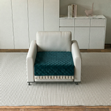 Holland Quilted Soft Velvet Sofa Seat Cover Mat For 1 Seater with Decorative Handcrafted Tassel