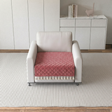 Holland Quilted Soft Velvet Sofa Seat Cover Mat For 1 Seater with Decorative Handcrafted Tassel