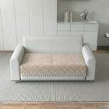 Holland Quilted Soft Velvet Sofa Seat Cover Mat For 2 Seater with Decorative Handcrafted Tassel