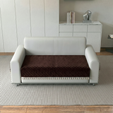 Holland Quilted Soft Velvet Sofa Seat Cover Mat For 2 Seater with Decorative Handcrafted Tassel