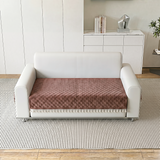 Holland Quilted Soft Velvet Sofa Seat Cover Mat For 2 Seater with Decorative Handcrafted Tassel