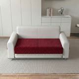 Holland Quilted Soft Velvet Sofa Seat Cover Mat For 2 Seater with Decorative Handcrafted Tassel