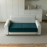 Holland Quilted Soft Velvet Sofa Seat Cover Mat For 2 Seater with Decorative Handcrafted Tassel