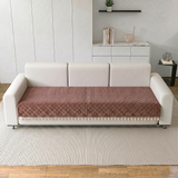 Holland Quilted Soft Velvet Sofa Seat Cover Mat For 3 Seater with Decorative Handcrafted Tassel
