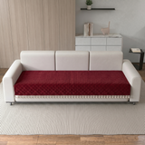 Holland Quilted Soft Velvet Sofa Seat Cover Mat For 3 Seater with Decorative Handcrafted Tassel