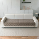 Holland Quilted Soft Velvet Sofa Seat Cover Mat For 3 Seater with Decorative Handcrafted Tassel
