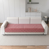 Holland Quilted Soft Velvet Sofa Seat Cover Mat For 3 Seater with Decorative Handcrafted Tassel
