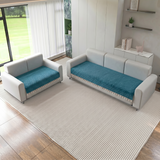 Holland Quilted Soft Velvet Sofa Seat Cover Mat For 5 Seater (3+2) with Decorative Handcrafted Tassel