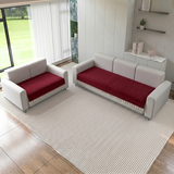 Holland Quilted Soft Velvet Sofa Seat Cover Mat For 5 Seater (3+2) with Decorative Handcrafted Tassel