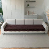 Holland Quilted Soft Velvet Sofa Seat Cover Mat For 4 Seater with Decorative Handcrafted Tassel