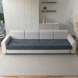 Holland Quilted Soft Velvet Sofa Seat Cover Mat For 4 Seater with Decorative Handcrafted Tassel